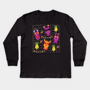 Llama party Kids Long Sleeve T-Shirt